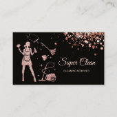 Maid Cleaning Housekeeping Kantoor Cleaning Servic Visitekaartje (Voorkant)