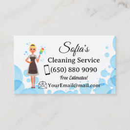Maid Cleaning Housekeeping Kantoor Cleaning Servic Visitekaartje