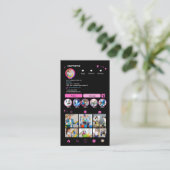 Maid Cleaning Instagram Roze | Huishoudelijke uitg Visitekaartje (Staand voorkant)