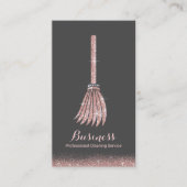 Maid Cleaning Roos Gold Glitter House Keep Visitekaartje (Voorkant)