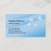 Maid Cleaning Service Moderne Blauwe Curves Visitekaartje (Achterkant)