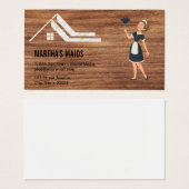 Maid Cleaning Services | Achtergrond hout Visitekaartje (Voorkant /achterkant)