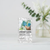 Maid Cleaning Window | Home Services Visitekaartje (Staand voorkant)