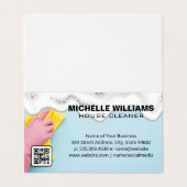 Maid Cleaning | Zeep Sud | QR-code Visitekaartje (Buitenkant ongevouwen)