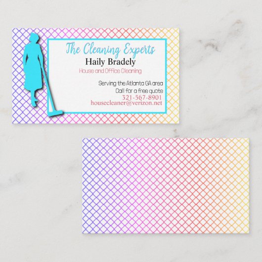 Maid Colorful Visitekaartje (Voorkant / Achterkant)