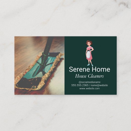 Maid Dweilen Hardhouten Vloeren Visitekaartje (Voorkant)