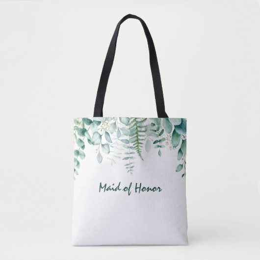 Maid ere Eucalyptus greenery green Tote Bag (Voorkant)