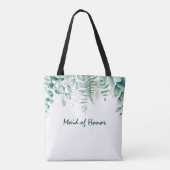 Maid ere Eucalyptus greenery green Tote Bag (Achterkant)