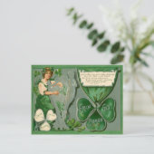 Maid Harp van Erin St Patrick's Day Kaart (Staand voorkant)