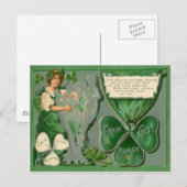 Maid Harp van Erin St Patrick's Day Kaart (Voorkant / Achterkant)