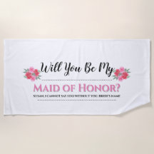 Maid Honor | Waterverf roos florale bruiloft