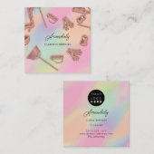 Maid House Cleaning Kantoor Services Logo Squa Vierkante Visitekaartje (Voorkant / Achterkant)