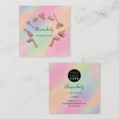 Maid House Cleaning Kantoor Services Logo Vierkante Visitekaartje (Voorkant / Achterkant)