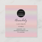 Maid House Cleaning Office Services Logo Rose Pink Vierkante Visitekaartje (Achterkant)