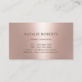 Maid House Cleaning Service Modern Roos Gold Visitekaartje (Achterkant)