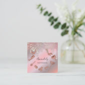 Maid House Cleaning Services Logo Drip Unieke Vierkante Visitekaartje (Staand voorkant)