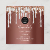 Maid House Cleaning Services Logo Grey Drip Silver Vierkante Visitekaartje (Achterkant)