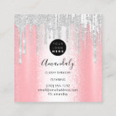 Maid House Cleaning Services Logo Grey Drivers Bla Vierkante Visitekaartje (Achterkant)