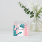 Maid House Cleaning Services Logo Grey Drivers Bla Vierkante Visitekaartje (Staand voorkant)