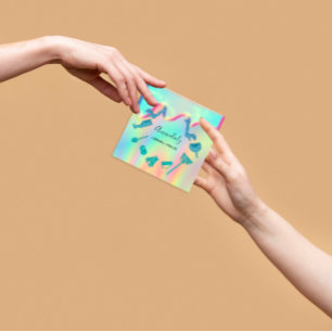 Maid House Cleaning Services Logo Holografen Vierkante Visitekaartje