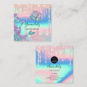 Maid House Cleaning Services Logo Ombre Vierkante Visitekaartje (Voorkant / Achterkant)