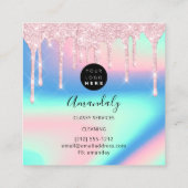 Maid House Cleaning Services Logo Ombre Vierkante Visitekaartje (Achterkant)