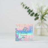 Maid House Cleaning Services Logo Ombre Vierkante Visitekaartje (Staand voorkant)