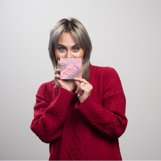 Maid House Cleaning Services Logo Paars Vierkante Visitekaartje