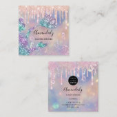 Maid House Cleaning Services Logo Royal Vierkante Visitekaartje (Voorkant / Achterkant)