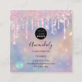 Maid House Cleaning Services Logo Royal Vierkante Visitekaartje (Achterkant)