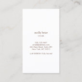 Maid House Cleaning Services Roos Gold Glitter Mop Visitekaartje (Achterkant)