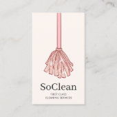 Maid HouseKeeping Services Roos Gold Glitter Mop Visitekaartje (Voorkant)