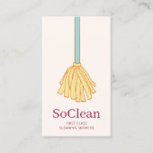 Maid HouseMaeping Maid Services Yellow Mop Visitekaartje (Voorkant)