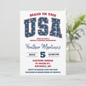 Maid in de Verenigde Staten, Stars, Stripes Vrijge Kaart (Staand voorkant)