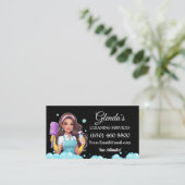 Maid Janitorial Cleaning Service Visitekaartjes (Staand voorkant)