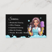 Maid Janitorial Cleaning Service Visitekaartjes (Achterkant)