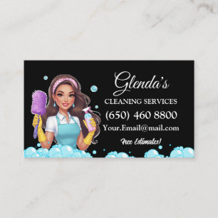 Maid Janitorial Cleaning Service Visitekaartjes
