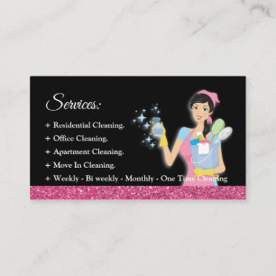 Maid Janitorial Cleaning Service Visitekaartjes