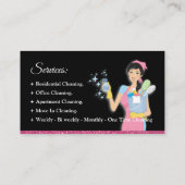 Maid Janitorial Cleaning Service Visitekaartjes (Achterkant)