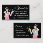 Maid Janitorial Cleaning Service Visitekaartjes (Voorkant / Achterkant)