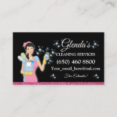 Maid Janitorial Cleaning Service Visitekaartjes (Voorkant)