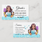 Maid Janitorial Cleaning Service Visitekaartjes (Voorkant / Achterkant)
