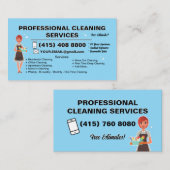 Maid Janitorial Lady Visitekaartje Huis schoonmake (Voorkant / Achterkant)