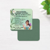 Maid Janitorial Lady Visitekaartje Huis schoonmake (Bureau)