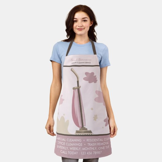 Maid Janitorial Vacuum Cleaner Boss Schort (Gedragen)