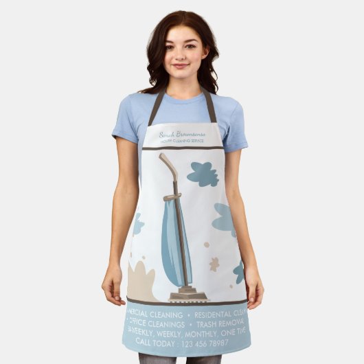 Maid Janitorial Vacuum Cleaner Boss Schort (Gedragen)