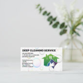 Maid | Logo reinigingsdiensten | Bubbles Visitekaartje (Staand voorkant)