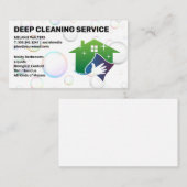 Maid | Logo reinigingsdiensten | Bubbles Visitekaartje (Voorkant / Achterkant)