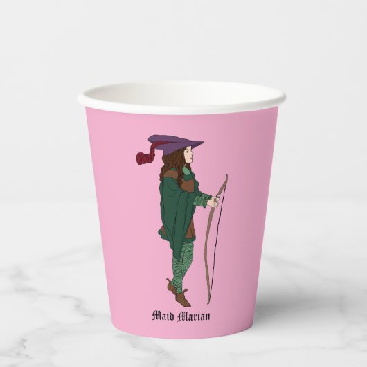 Maid Marian Paper Cup Papieren Bekers (Voorkant)