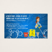 Maid Mopping | Schone zeepbellen Visitekaartje (Voorkant)